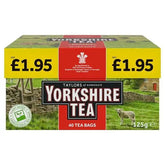 Yorkshire Tea 40 Tea Bags 125g (Case of 5)  Adomoo